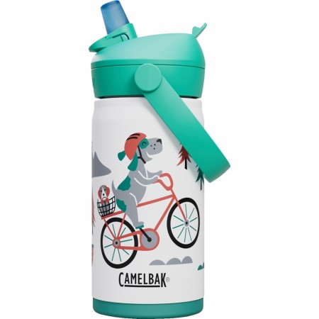 Camelbak Thrive Flip Straw Kids VSS drikkeflaske – Biking Dogs 0,35 L (rustfritt stål)