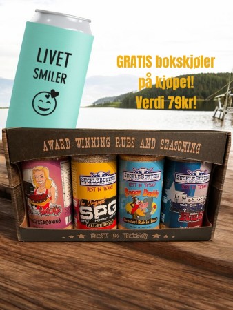 Gavesett med 4 store bokser - Livet smiler! 