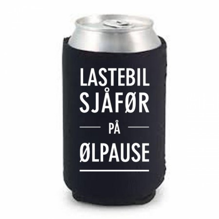 Lastebil sjåfør på ølpause