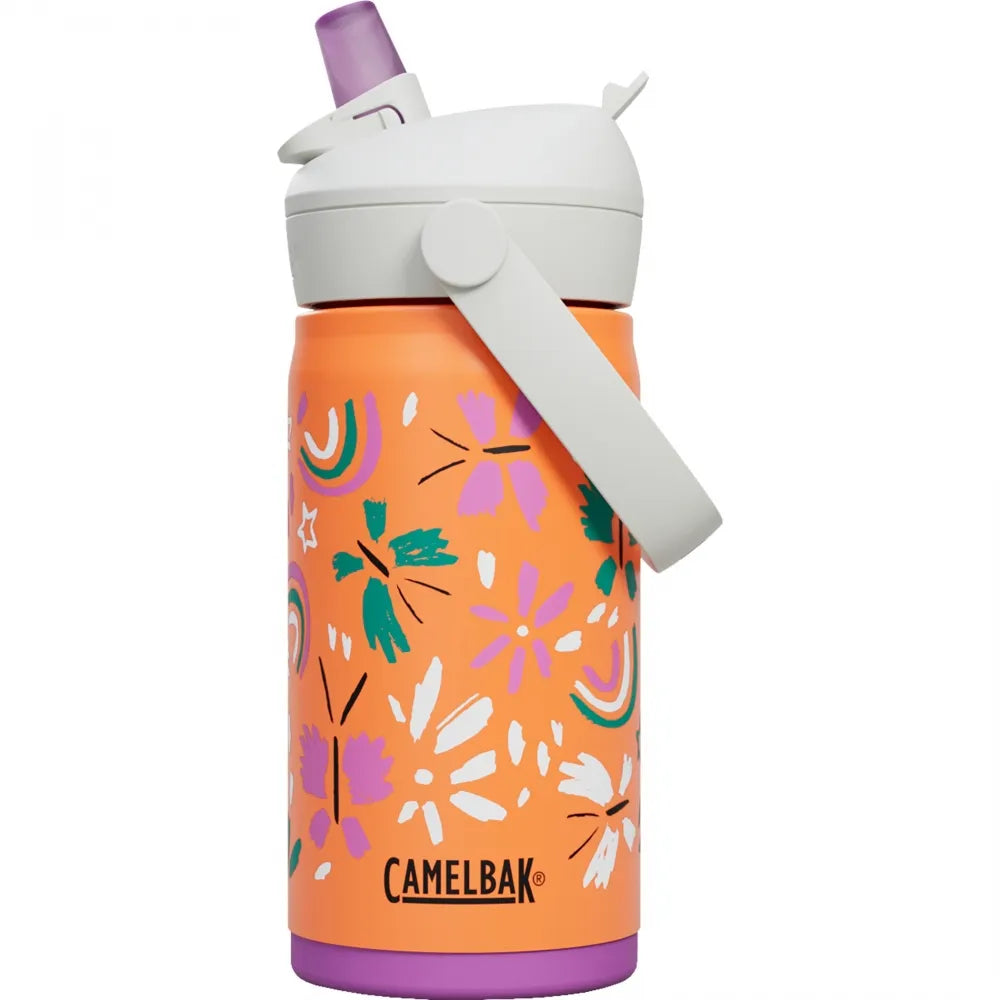 Camelbak Thrive Flip Straw Kids VSS drikkeflaske Butterfly Rainbow 0,35 L (rustfritt stål)