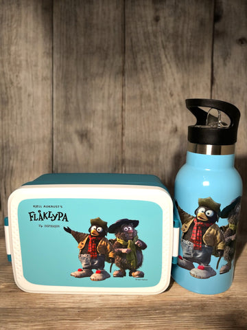 Flåklypa Matpakke-sett – Matboks (1000 ml) & Drikkeflaske (350 ml)