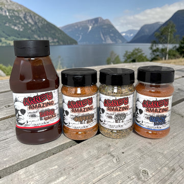 Arne’s Amazing Grillpakke – Krydder & BBQ-saus