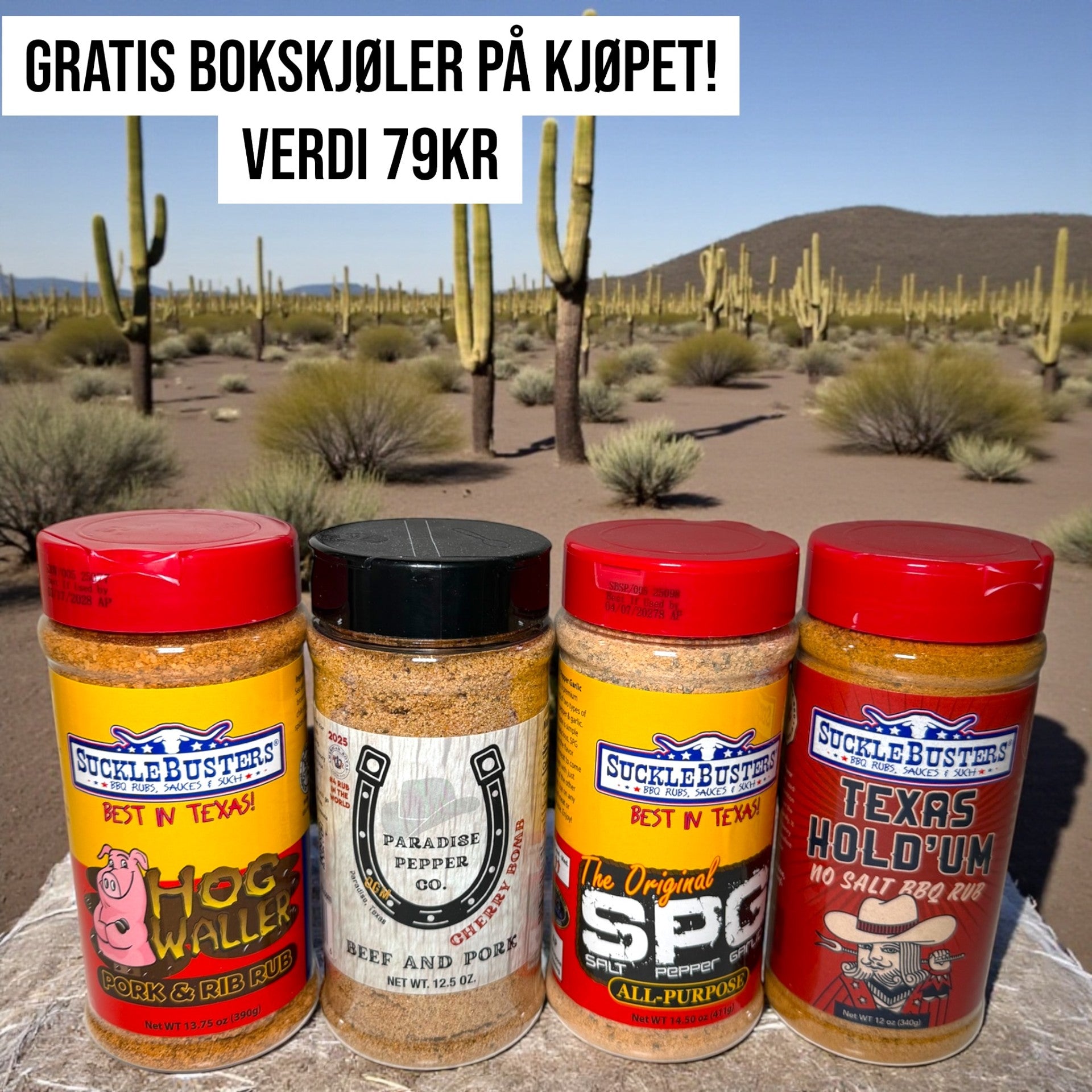Sucklebusters Startpakke – 4 essensielle rubs fra Texas