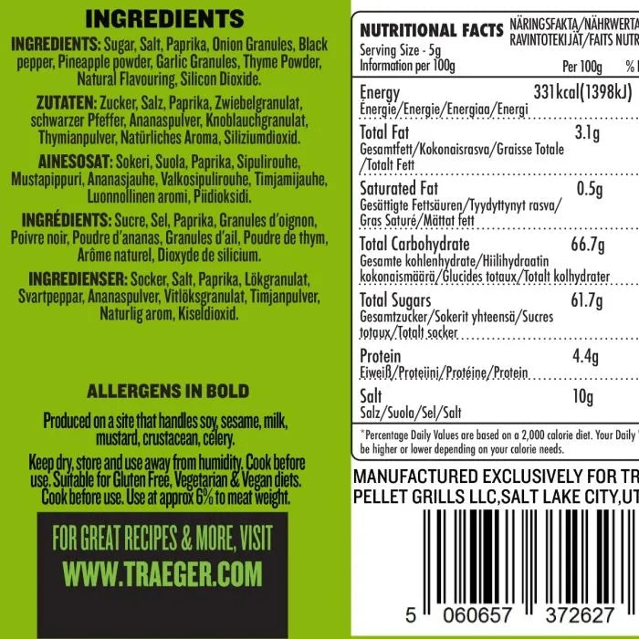 Traeger Pork & Poultry Rub 200g APPLE & HONEY