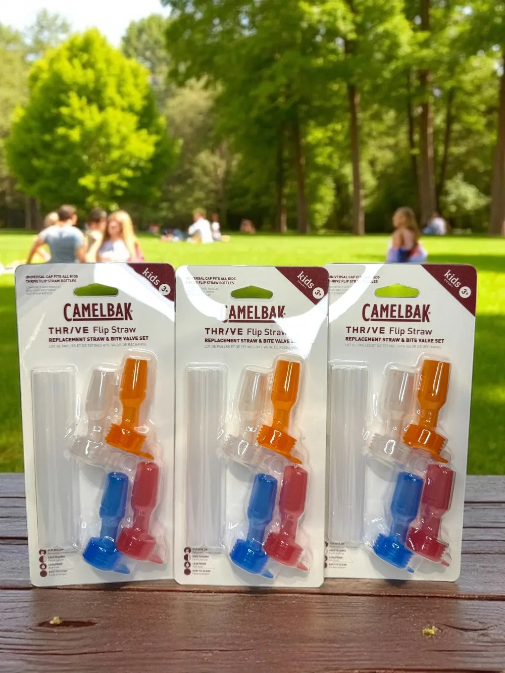 Camelbak Thrive Flip Straw Kids Bite Valve & Sugerør 3-pakning (12 ventiler + 6 sugerør)