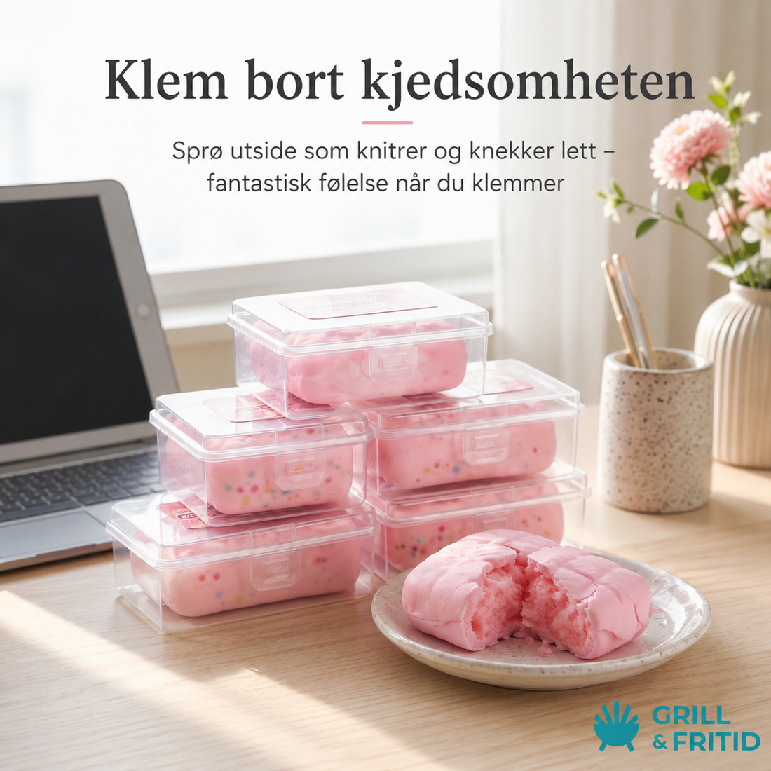 Crackle Squishy – Myk Klemmeleke med Sprø Overflate
