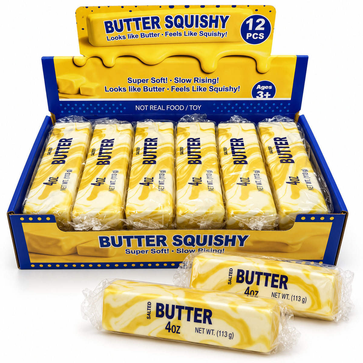 Butter Squishy – Gul Smør Klemmeleke