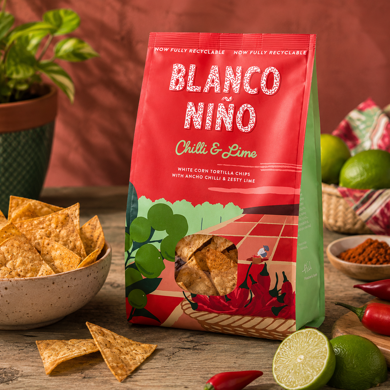Blanco Niño Chilli & Lime Tortilla Chips 170g