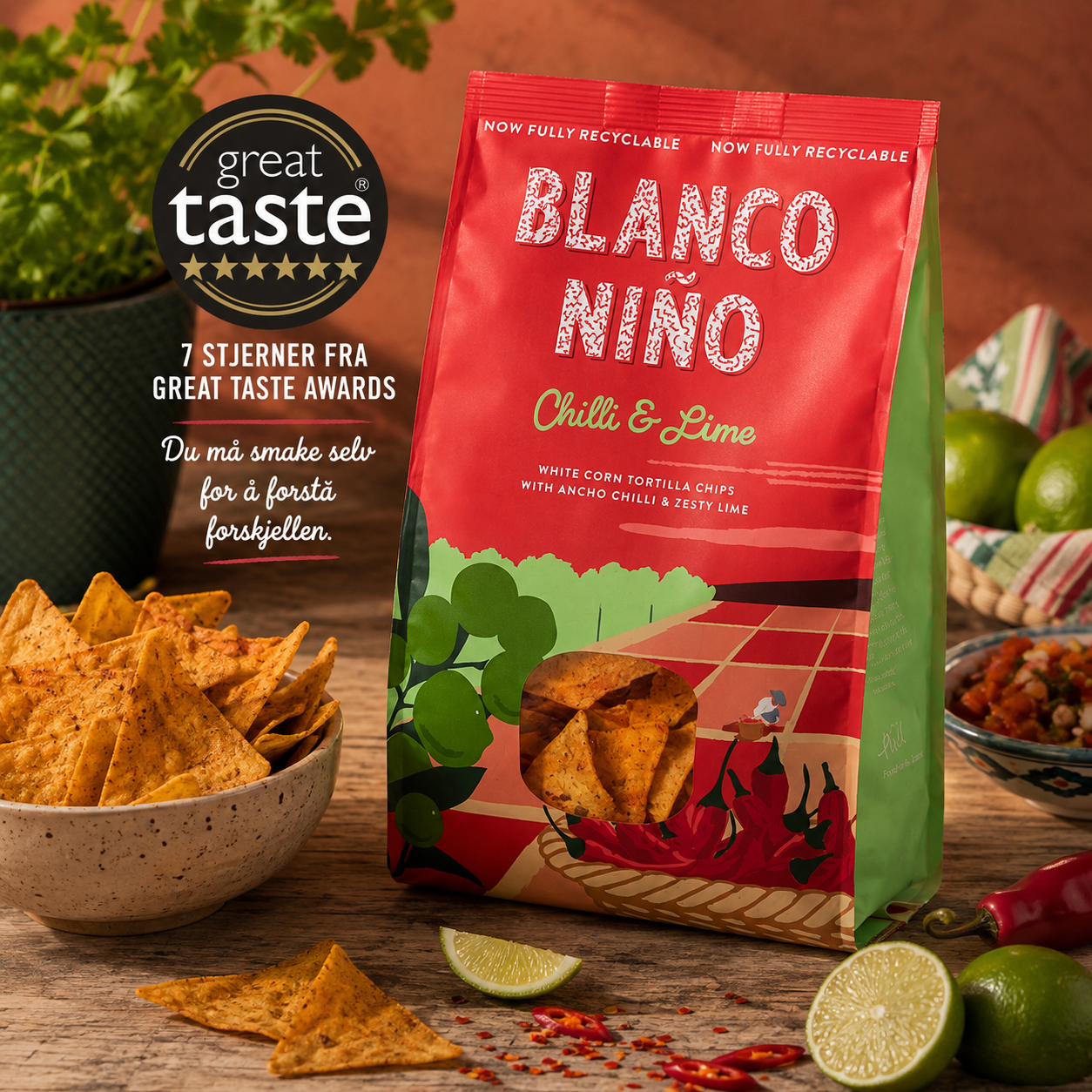 Blanco Niño Chilli & Lime Tortilla Chips 170g