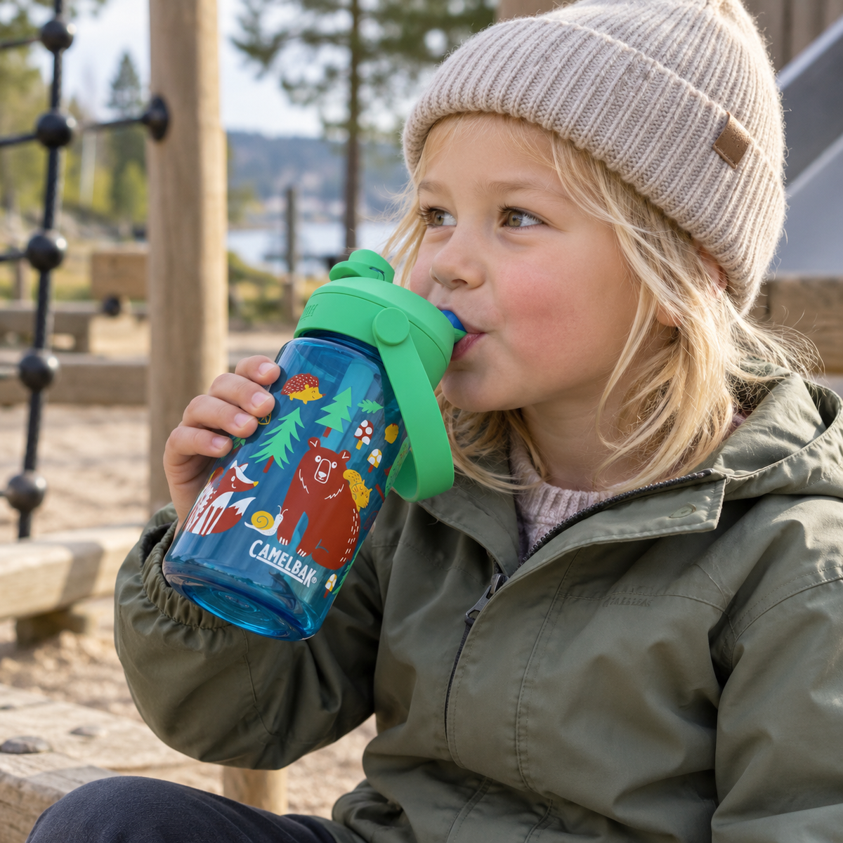 Camelbak - Thrive Flip Straw Kids - Drikkeflaske - 40 cl Skog