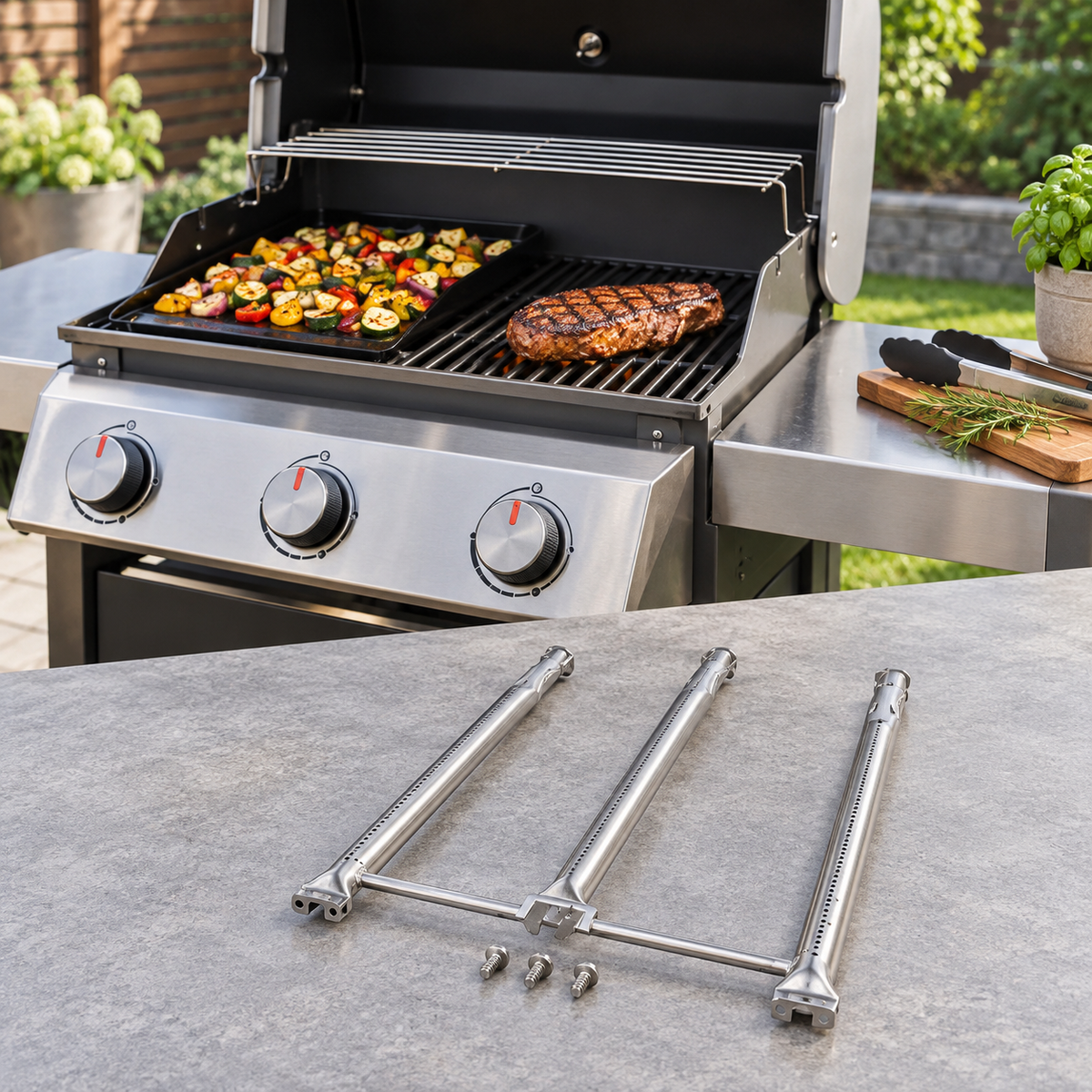 Weber Spirit 300-serien Brennrørsett Rustfritt Stål