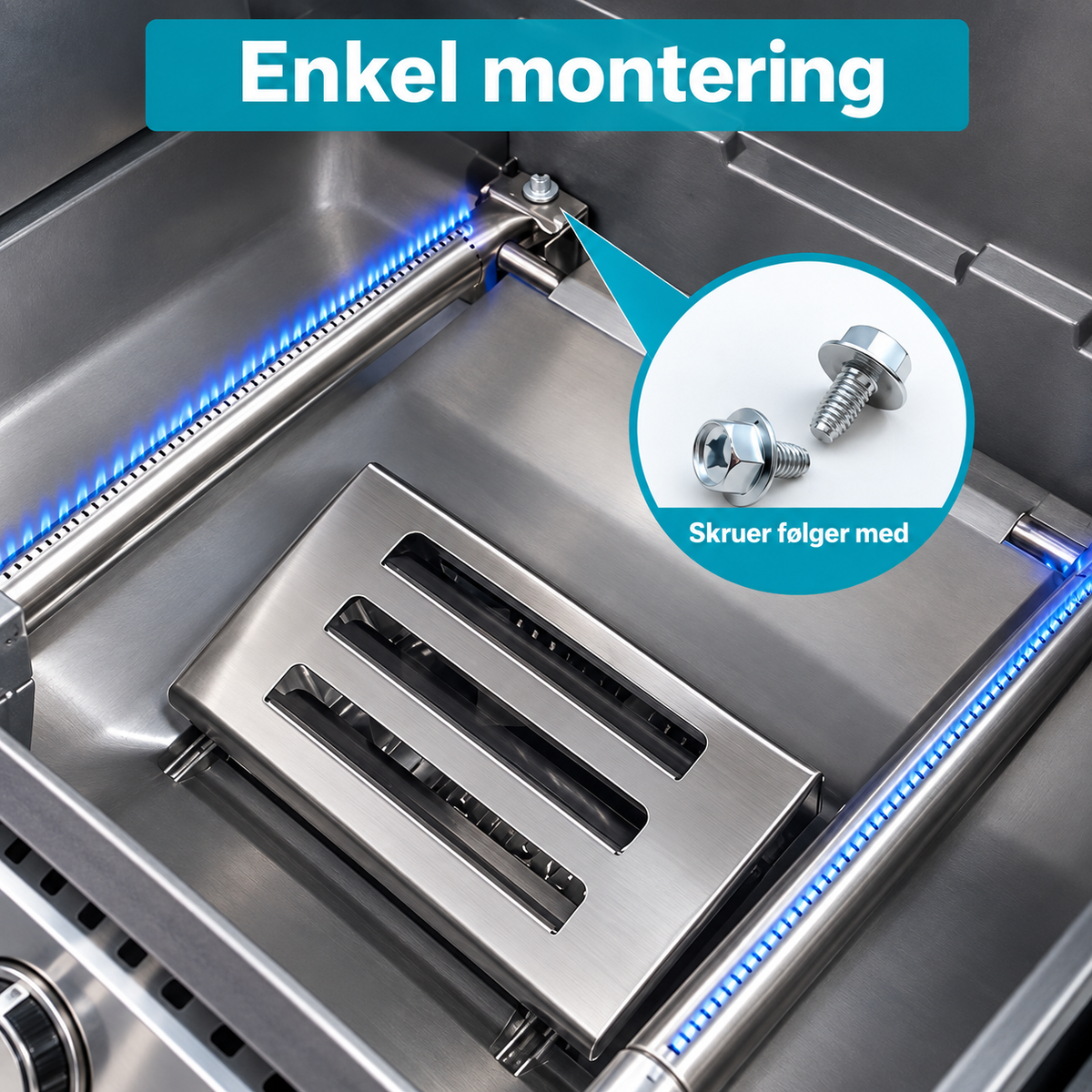 Weber Spirit 200-serien Brennrørsett – Rustfritt Stål (Frontkontroll 2013+)