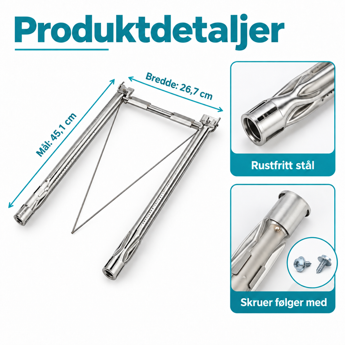 Weber Spirit 200-serien Brennrørsett – Rustfritt Stål (Frontkontroll 2013+)