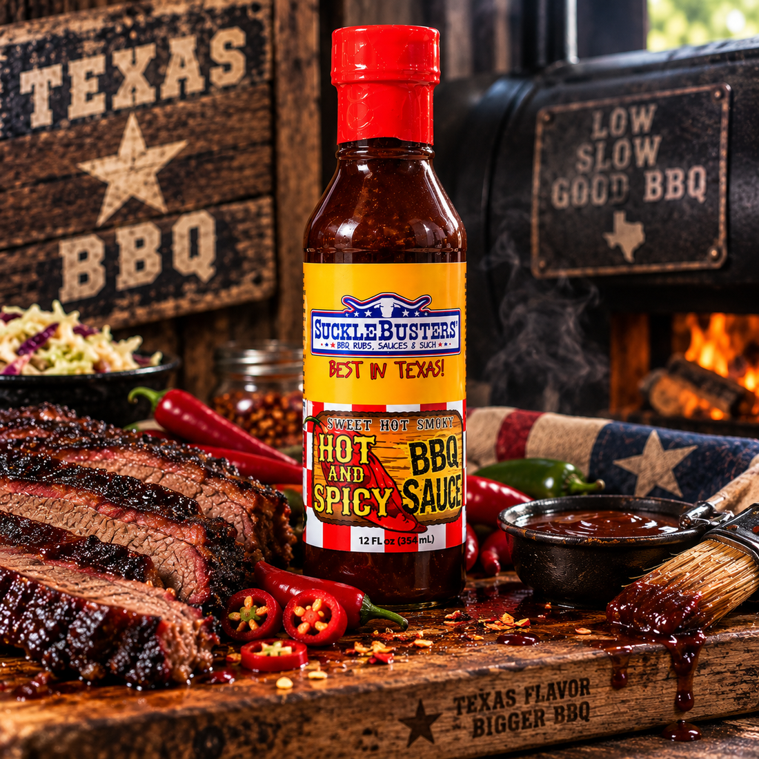 Sucklebusters BBQ Sauce Hot & Spicy (354ml)