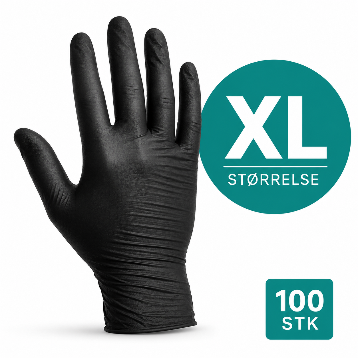 Sorte nitrilhansker 100 stk – godkjent for mat
