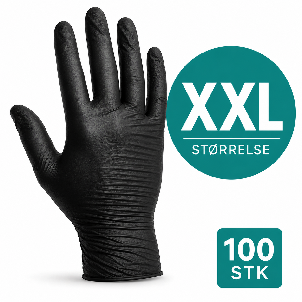 Sorte nitrilhansker 100 stk – godkjent for mat