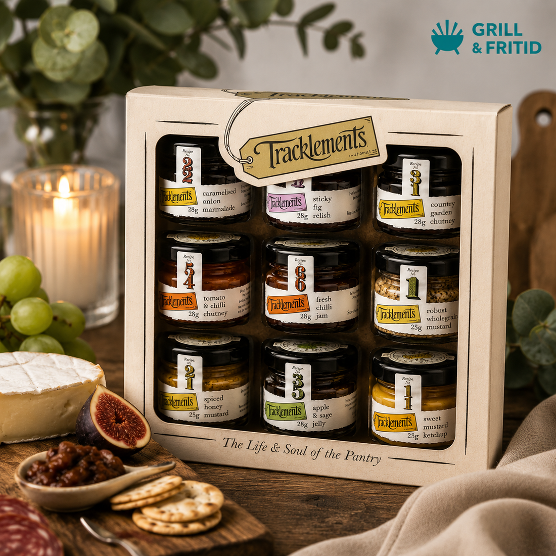 Tracklements Gavesett – 9 smaker til ost & tapas