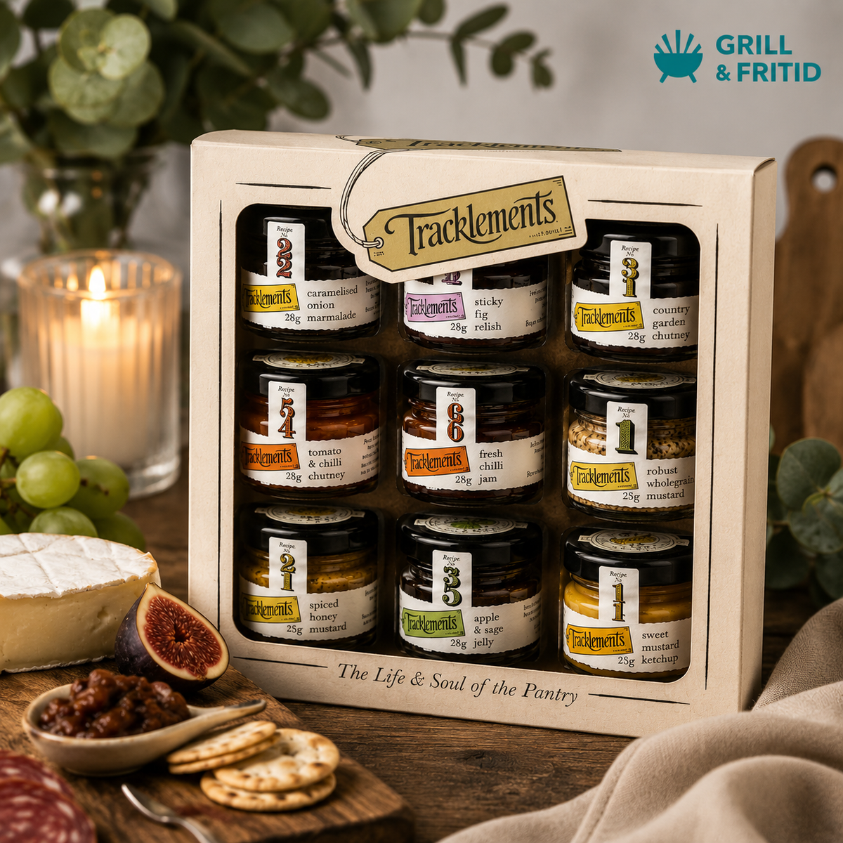 Tracklements Gavesett – 9 smaker til ost & tapas
