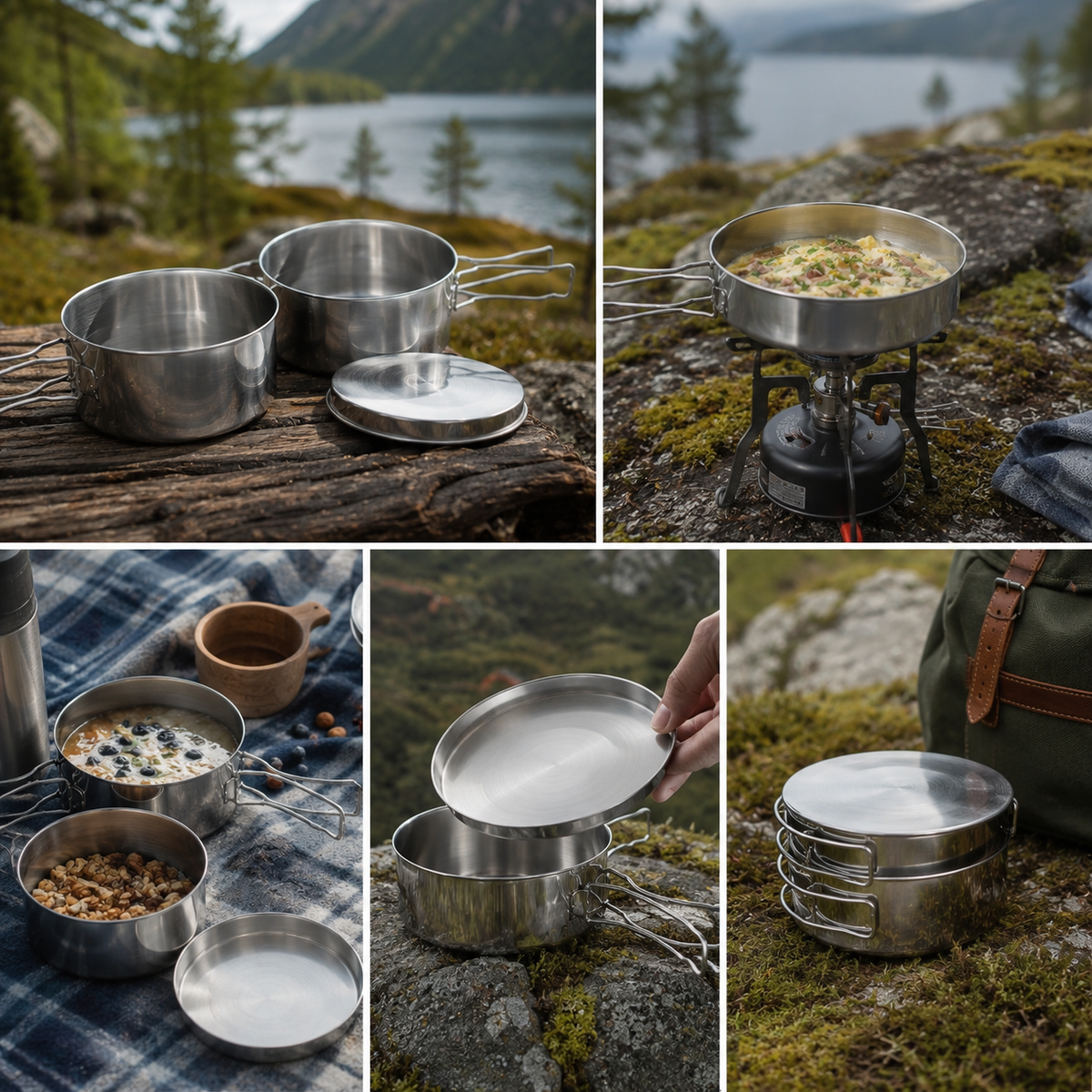 Turkjøkken i rustfritt stål – 4 deler