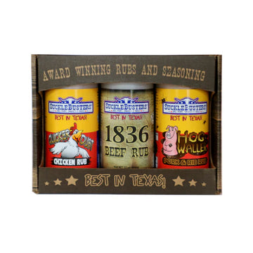Sucklebusters BBQ Rubs Gavesett – 3 klassiske Texas-smaker