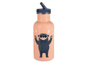 Brillebjørn stålflaske 500ml - Lys korall