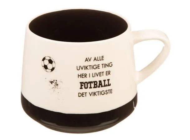 Krus for fotballentusiasten  275 ml med tydelig budskap!