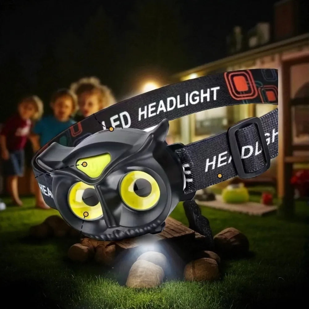 LED Hodelykt for Barn Ugle Design, 3 Moduser, Opptil 8 Timers Batteritid