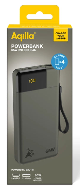 Aqiila Powerbird B20M+ 20 000 mAh 65W powerbank