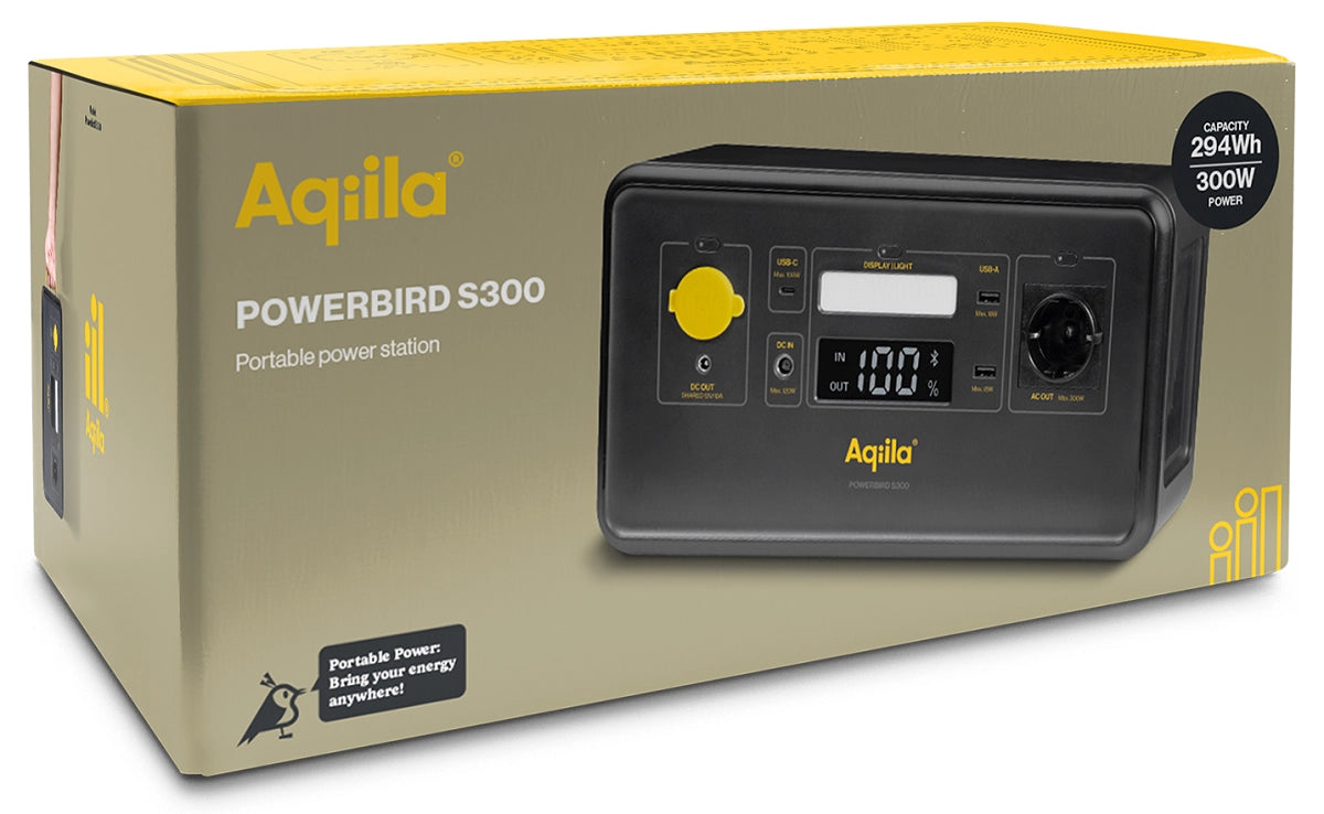 Aqiila Powerbird S300 – bærbar kraftstasjon 294Wh