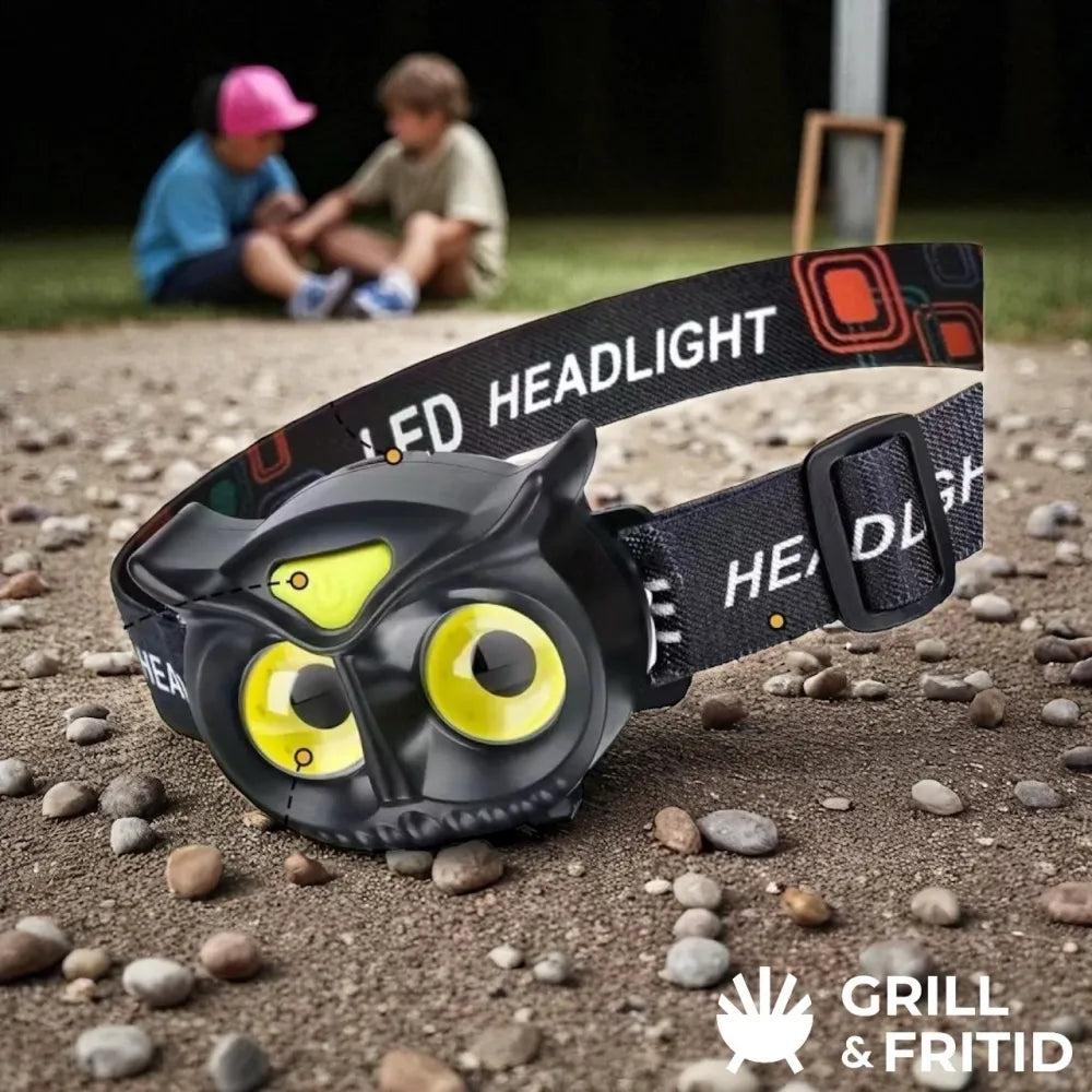 LED Hodelykt for Barn Ugle Design, 3 Moduser, Opptil 8 Timers Batteritid