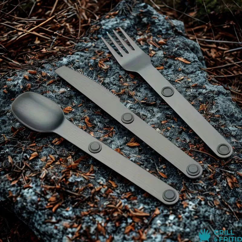 Aluminiumsbestikksett 3-pk – magnetisk lukking og lakkert finish