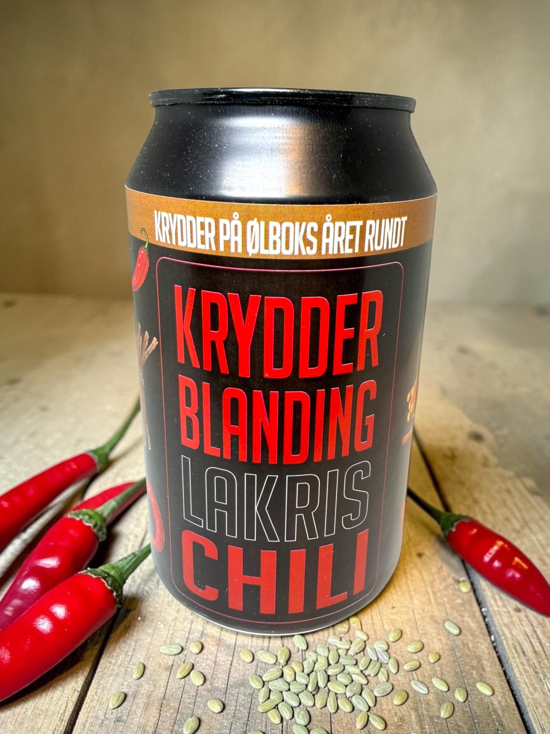 Lakris Chili krydderblanding på boks 0,33 l – 200 g