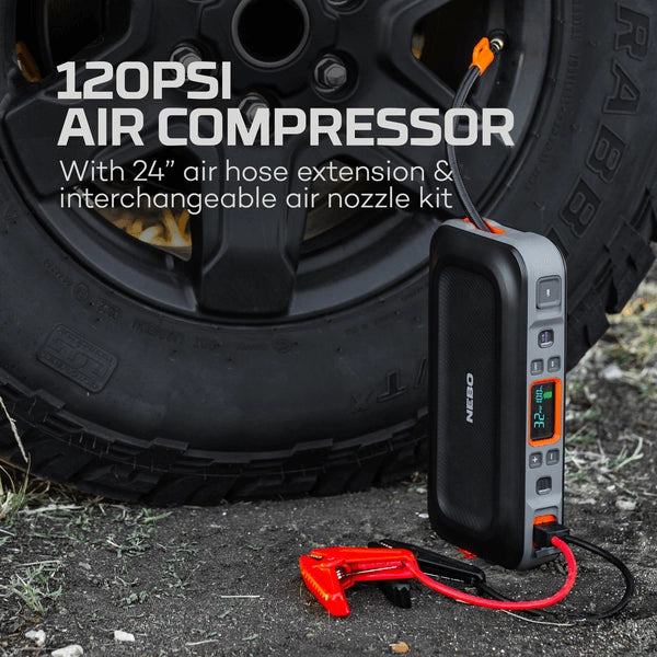 NEBO Assist Air - Jump Starter med Luftkompressor & Powerbank