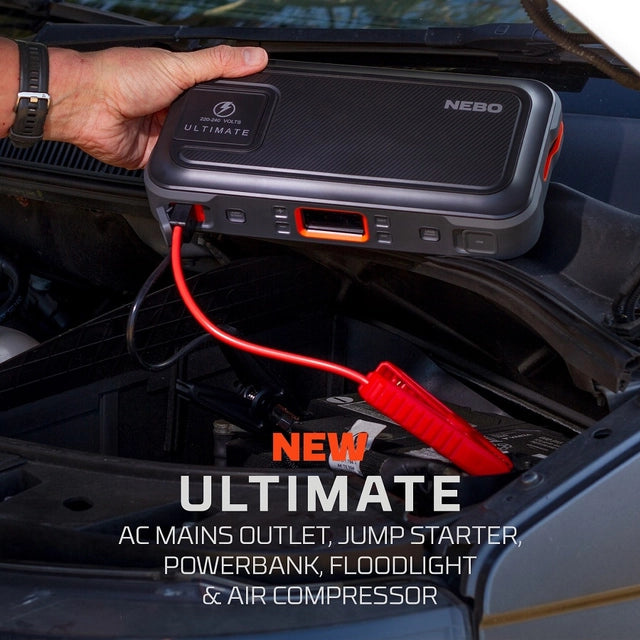 Nebo Ultimate EU Jump Starter 1500A med luftkompressor og powerpack