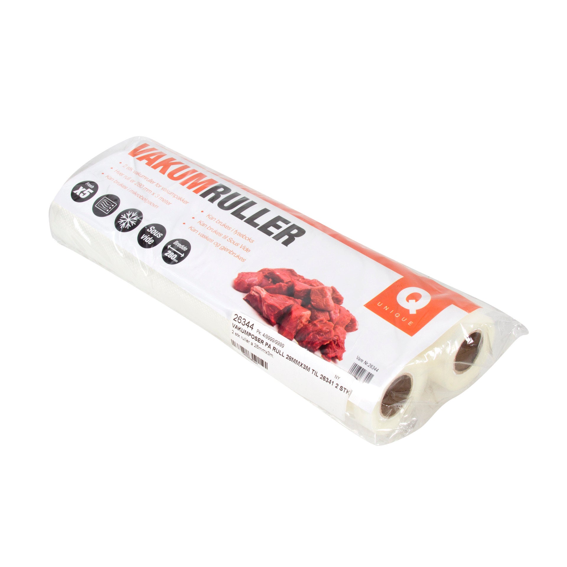 Unique vakuumposer på rull 28 cm x 3 m – 2 stk