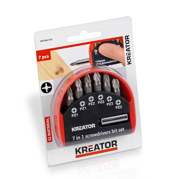 Kreator skruebitssett – Pozidriv (7 deler)