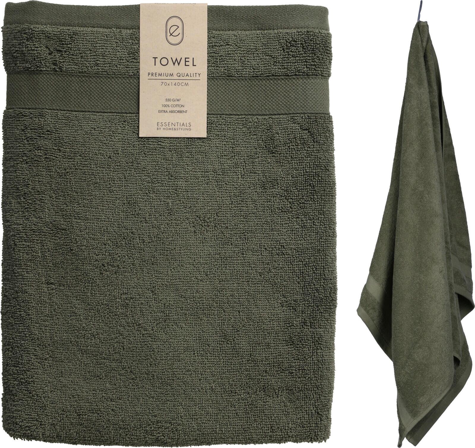 Håndkle Bomull 70x140 cm – Armygrønn