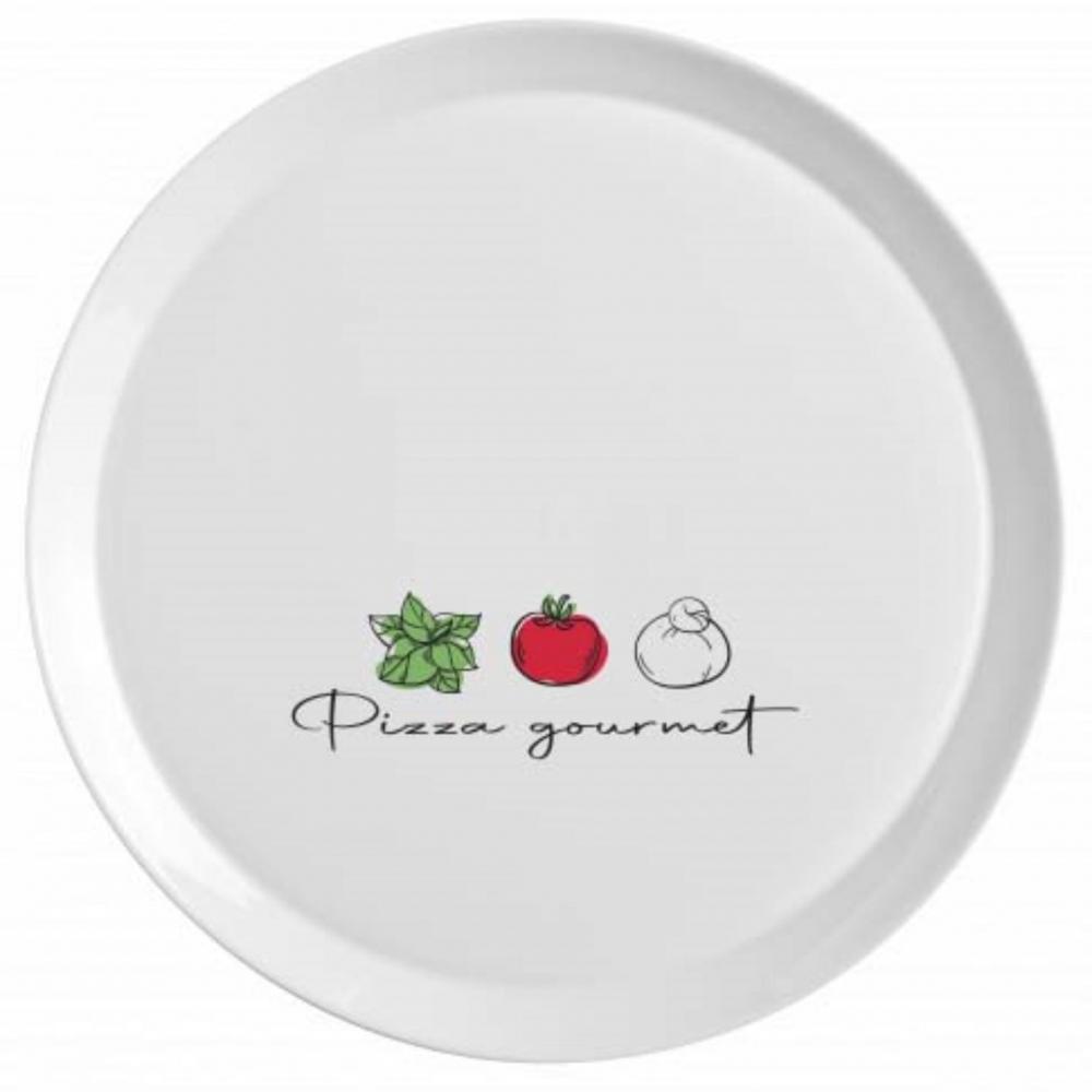 Pizzatallerken Ricetta 33,5 cm – Italiensk design i herdet glass