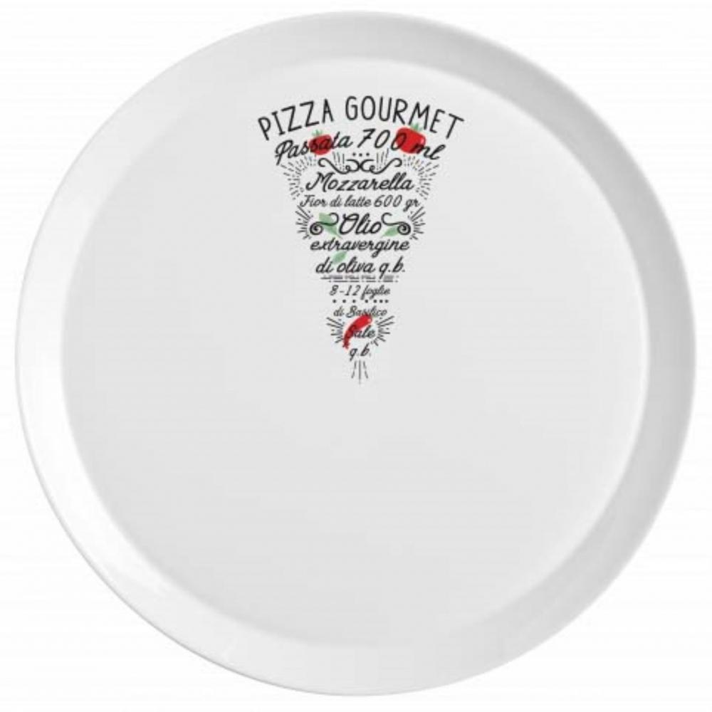 Ricetta Pizzatallerken i herdet glass – 33,5 cm hvit design