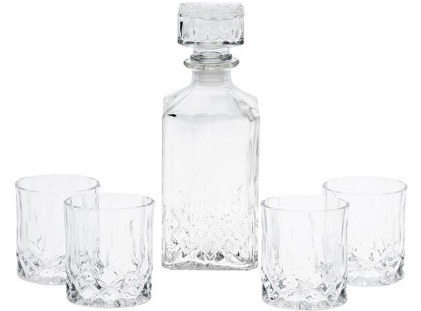 Whiskeysett med karaffel og 4 glass – perfekt gave til whiskyelskeren