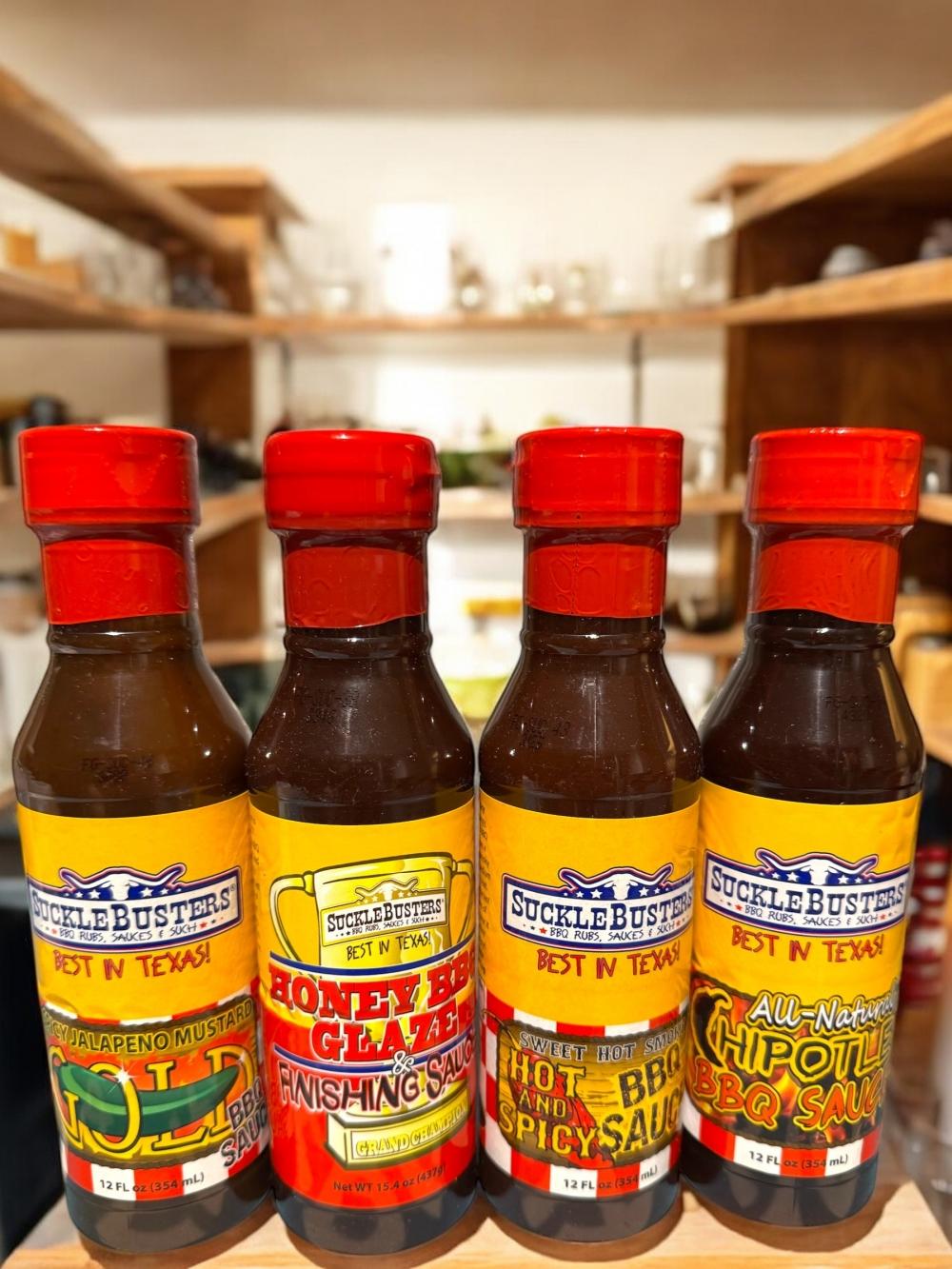 Sucklebusters Texas BBQ Sauce Sett 4 flasker ekte grillglede