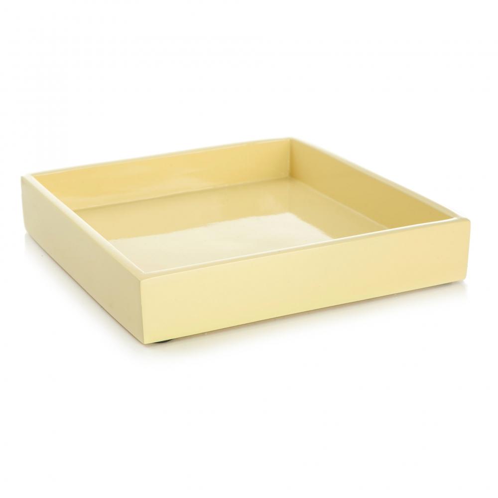 Serviettholder i gul polyresin – dekorativ og slitesterk detalj til borddekkingen