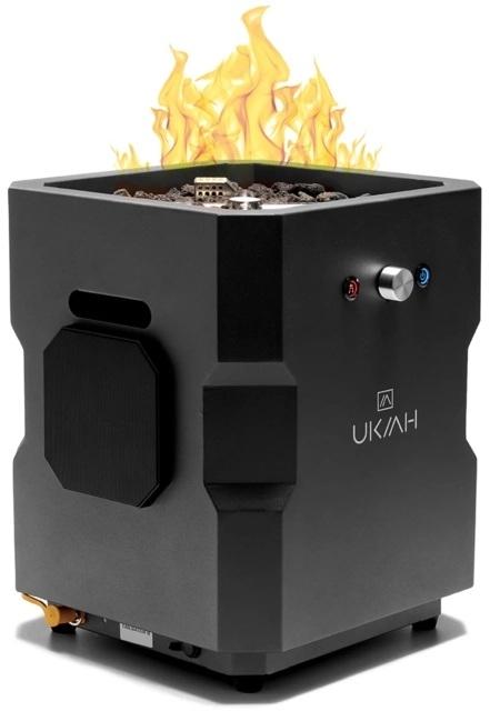 Ukiah Tailgater II gassdrevet bålpanne med lydsystem