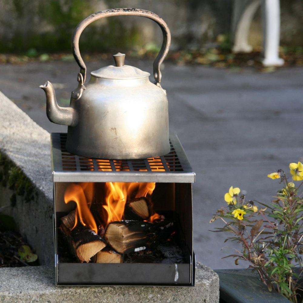 HARDHAUS Turbålboks Sammenleggbar i rustfritt stål